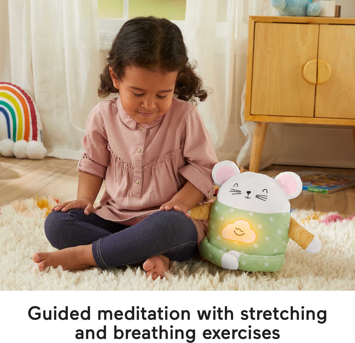 Meditation 7.87" Mouse Stuffed Animal w/ Soothing Sounds