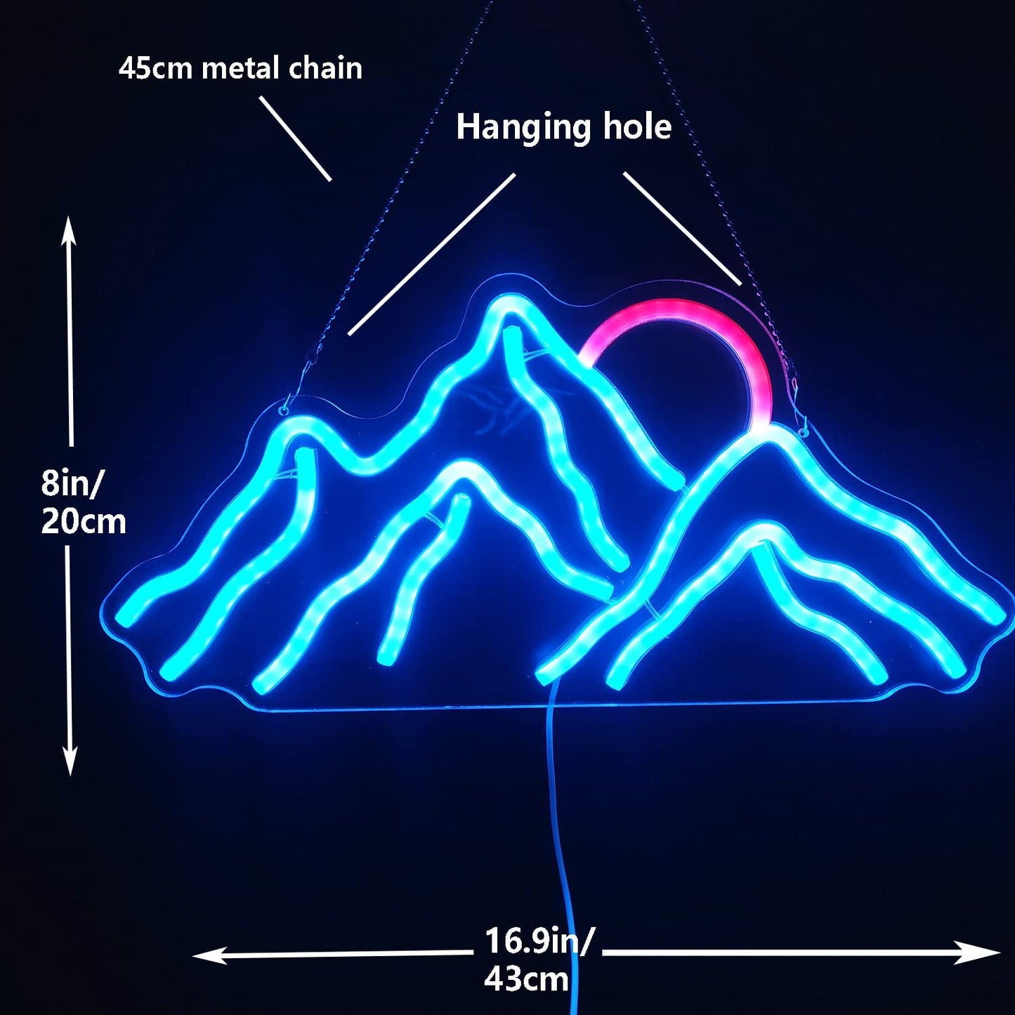 Mountain Neon Light for Wall Decoration