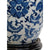 11" Floral Blue & White Porcelain Vase Jar