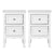 Set of 2 Night Table,Side Table Night Stand,White