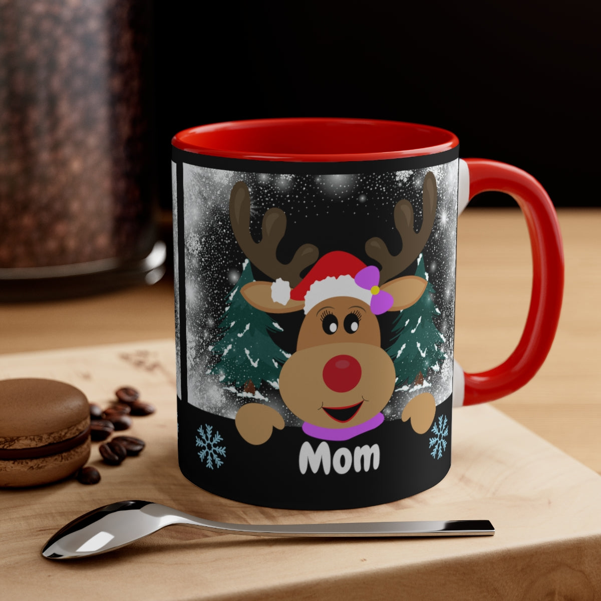 Merry Christmas Momma "Deerest" Accent Coffee Mug 11oz