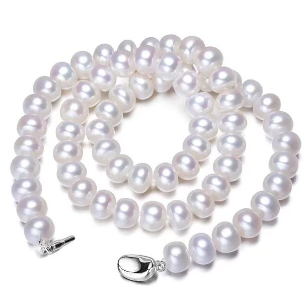 Freshwater Cultured Pearl Necklace Set Includes Stunning Bracelet and Stud Earrings Jewelry for Women Gift