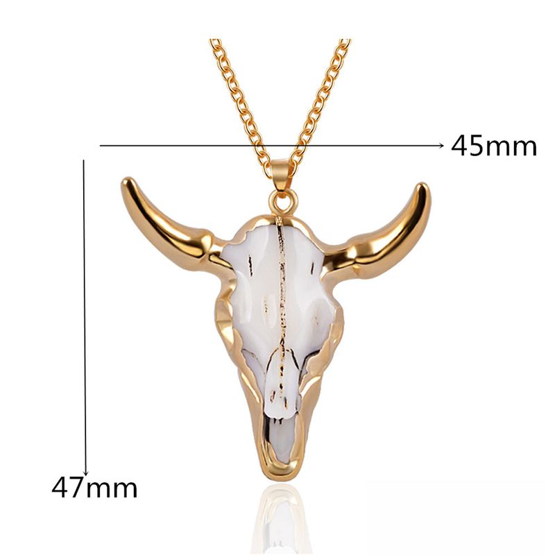 Vintage Hip Hop Bull Skull Necklace for Men