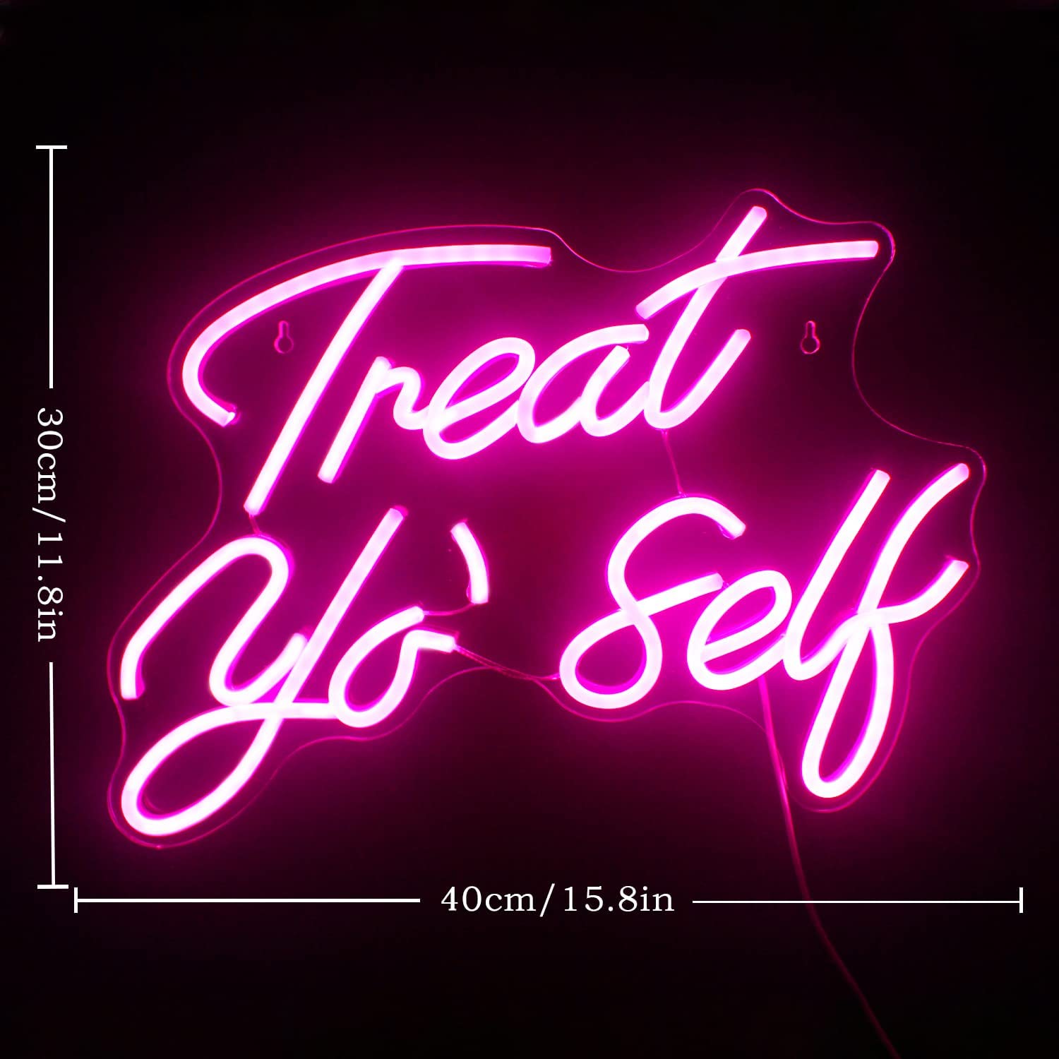 Treat Yourself Neon Sign Pink Led Word Neon Lights Usb  for Wall Decoration