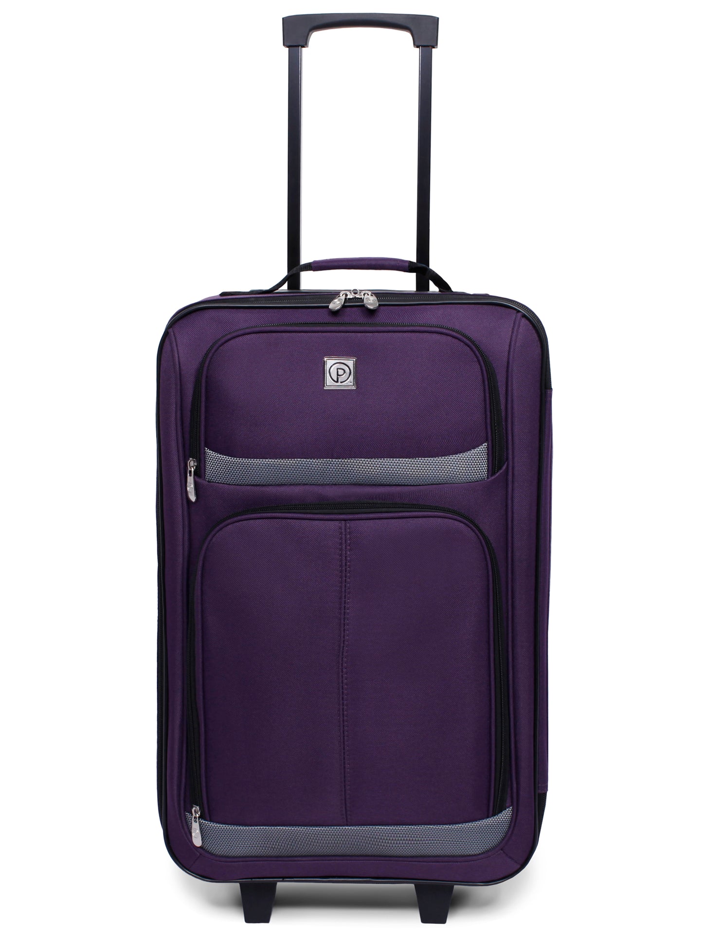 5 Piece Luggage Set, Includes Check and Carry-on Size, Purple