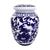 Decorative Blue & White Lotus Pattern Porcelain Jar