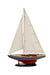 17"W, 26"H Wood Coastal Sailboat Sculpture, Dark Brown