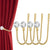 4Pcs Wall Mounted Drapery Tiebacks with Clear Crystal Ball, Heavy Duty Metal Decorative Window Drapery Curtain Holder Curtain Hooks with Screws, Gold