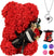 Valentines Day Gifts for Her, Rose Bear w/  I Love You Necklace 100 Languages, Red