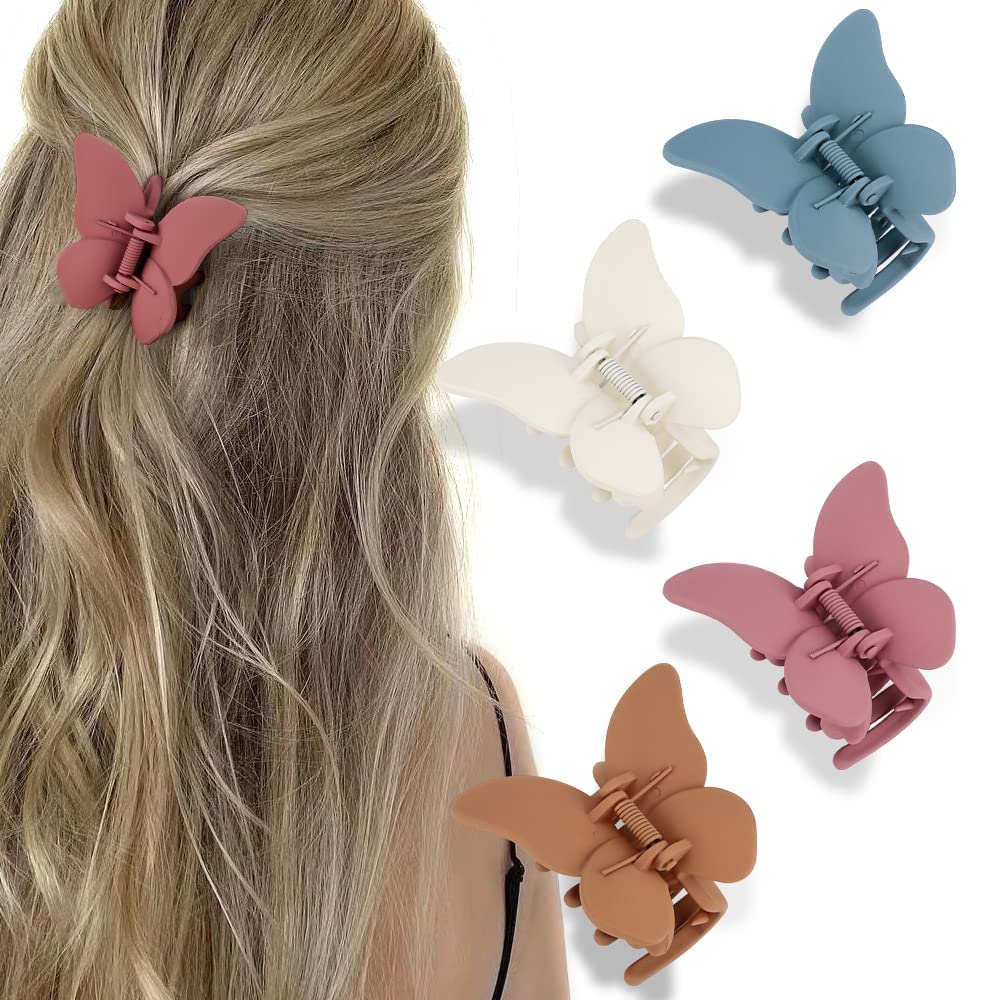 4Pcs Butterfly Hair Claw Clips for Girls 2.6''