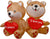 4 FT Valentine's Day Inflatable Bear w/ Heart & LED Lights, Romantic I Love You Decor