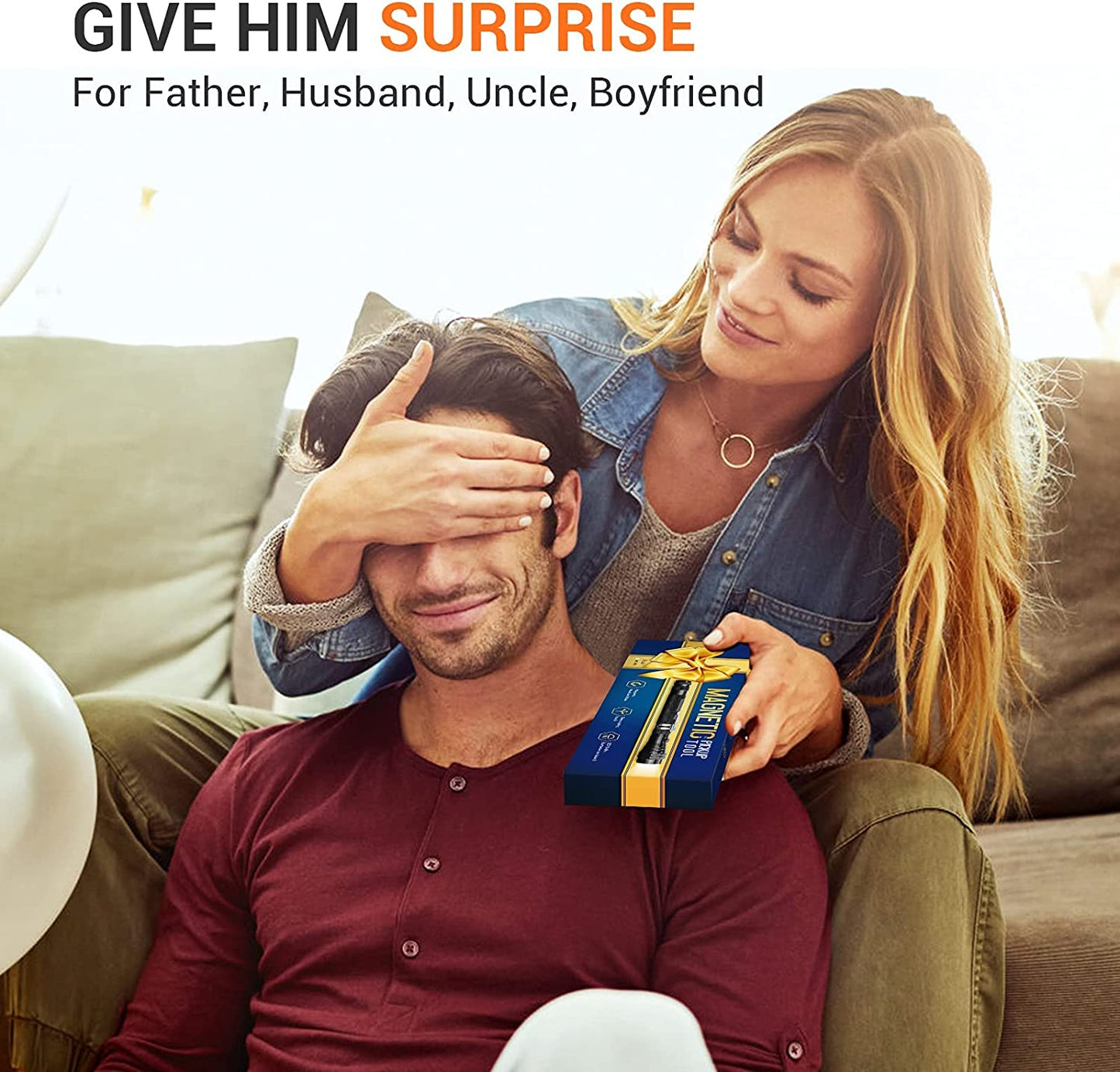 Magnet Tool Telescoping Magnetic Pickup Light,22" Extending Magnet Stick Cool, 1 Box-Black