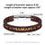 To My Father Leather Bracelets For Men, Brown- Fathers Day Gift w/ Box