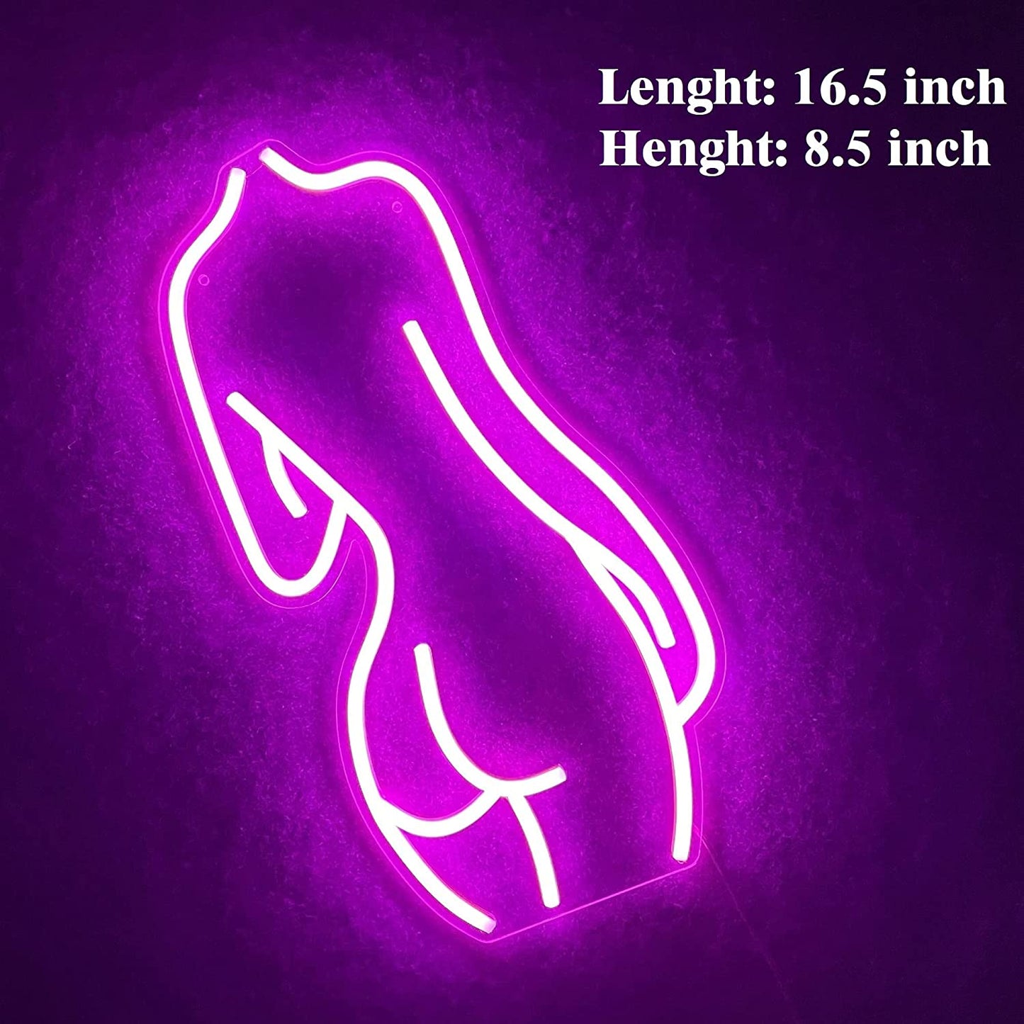 16.5x8.5 inch Lady Back Neon Sign Art Wall Lights