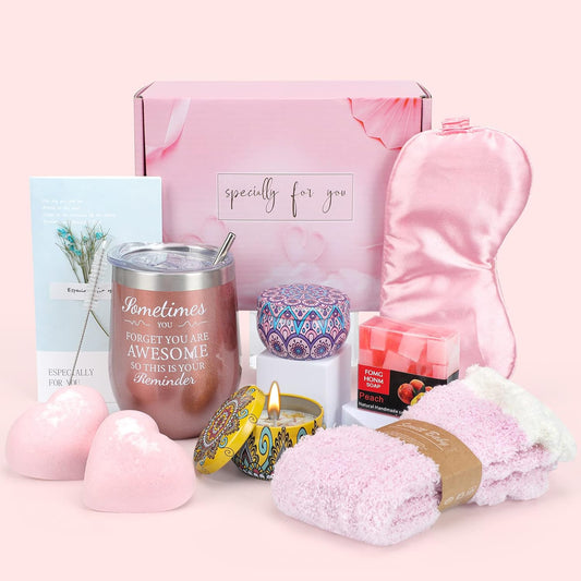 For Women, Relaxation Gifts for Friends Female, Self Care Spa Gifts for Women Who Have Everything, Unique Gifts Ideas for Mom Sisters Wife Pamper Gift Set Valentine's Day gifts for Her