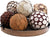 Decorative Filler Balls for Centerpiece, 6 PCS 3.5 Inch Natural Tone for Home Decoration