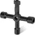 4 Way Multi-functional Universal Cross Key Zinc Alloy Plumbers Electricians Valve Tools Black Keys