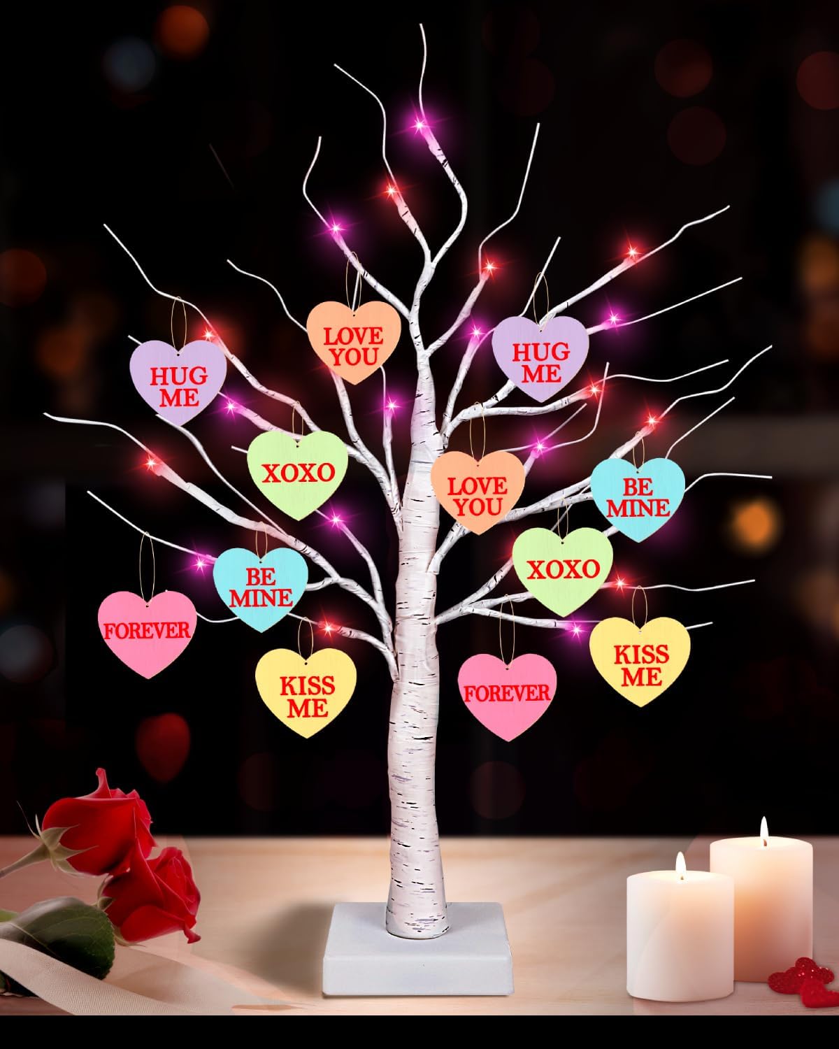 Valentines Day Decor 24 Inch Lighted Valentines Decorations Tree - DANNY'S  HOME GOODS