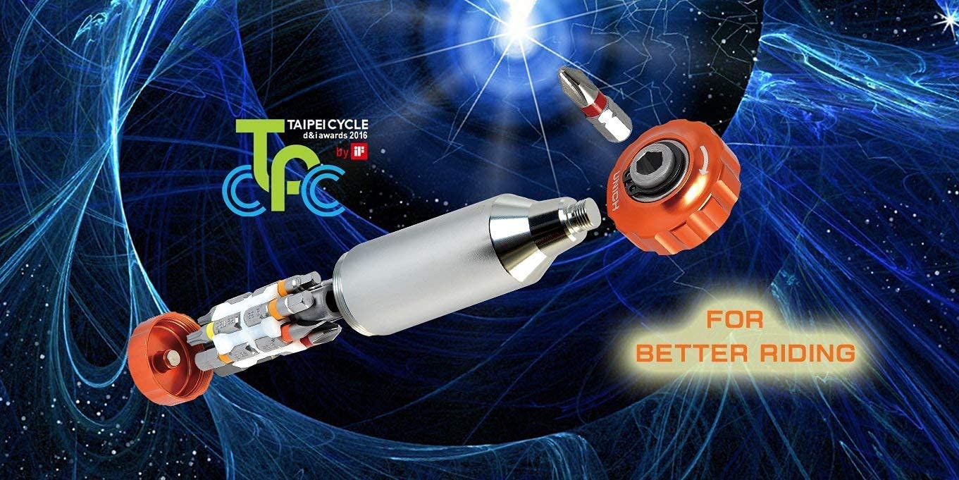 Black Stepless Bicycle Ratchet Mini Tool with Reversible Function. Multitool Repair Kit Road & Mountain Bikes