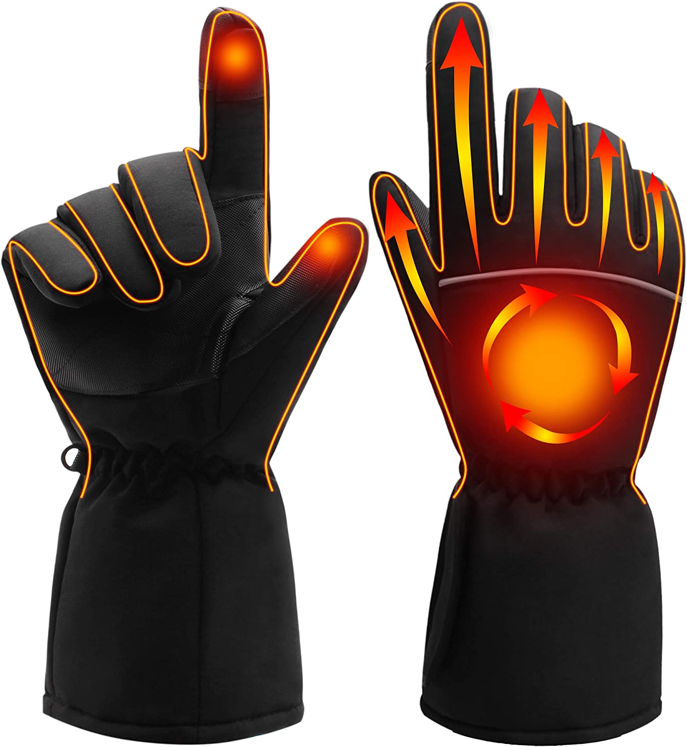 Heated Gloves, Electric Portable Battery Winter Warm Thermal Gloves, Touchscreen