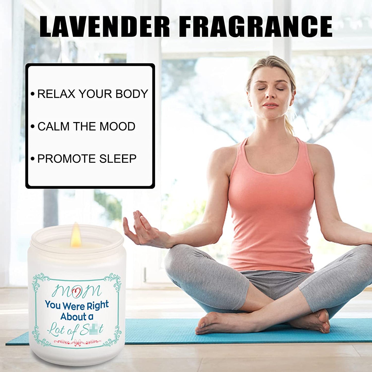 Gag Gifts for Mother's Day, Birthday Gifts for Mom, Funny Lavender Scented Candle (7oz)