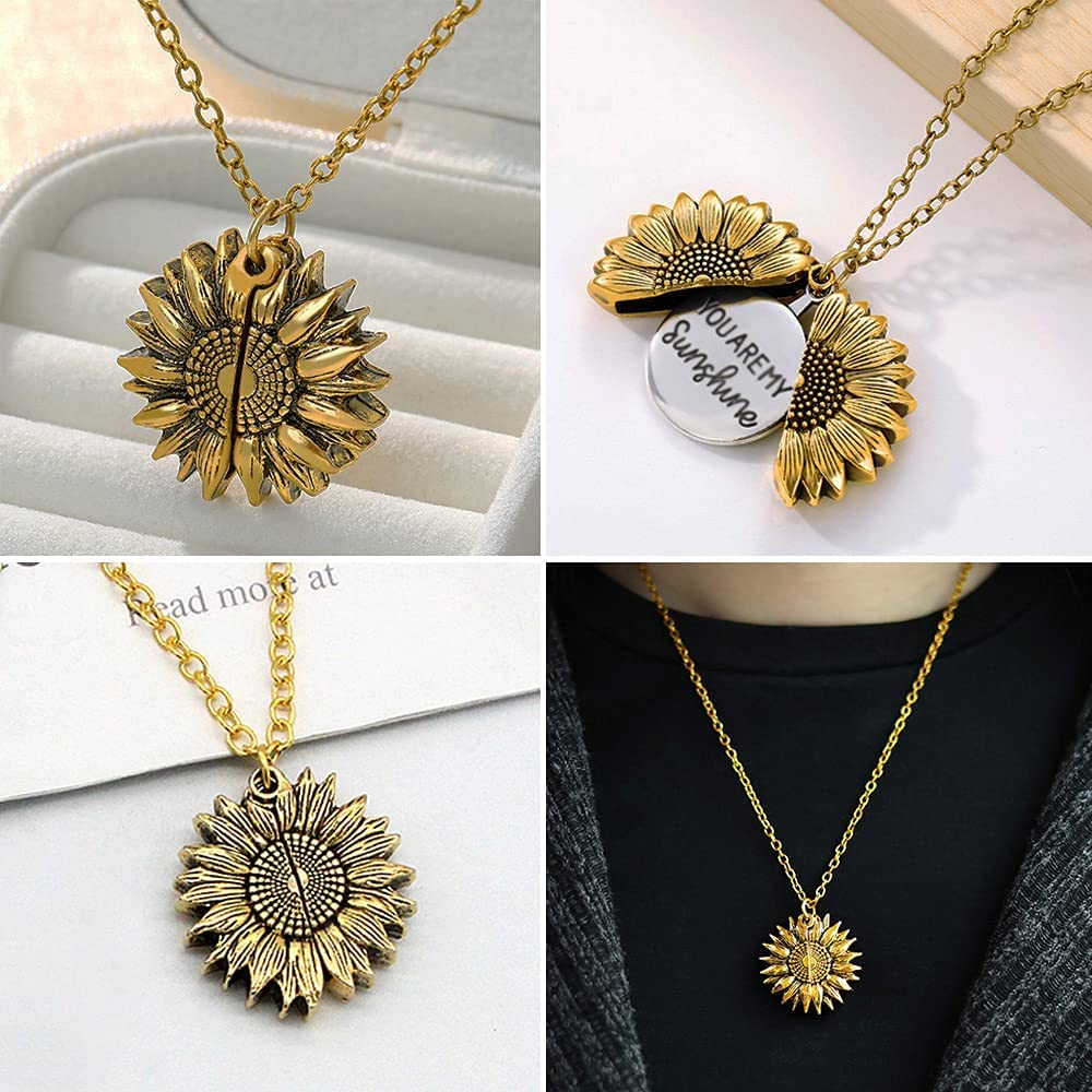 Artificial Sunflower Gifts for Women/Wife/Mother w/ Necklace & Gfitbox