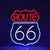 Historic Route 66 Neon Sign Wall Art Decoration