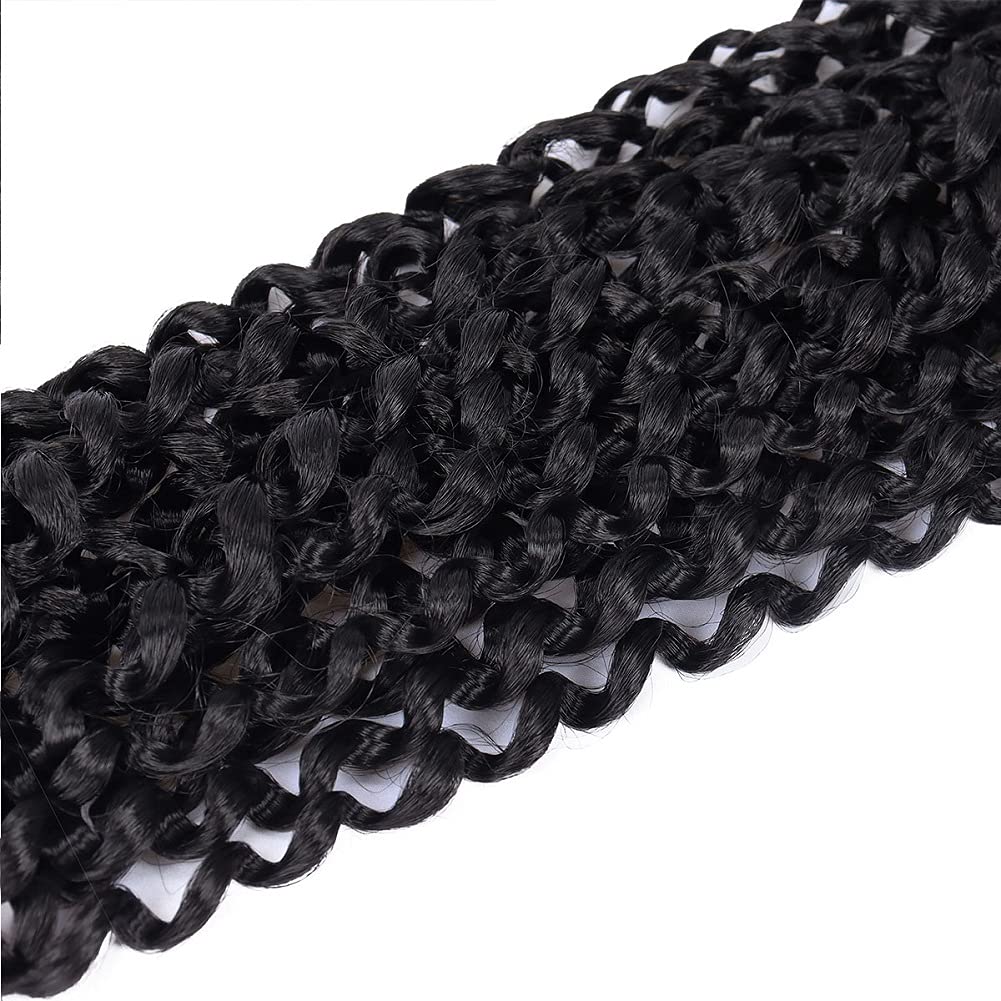 Passion Twist Hair, Water Wave Passion Twists for Butterfly Crochet Hair 18inch Long Bohemian Hair Extensions Natural Black 18 Inch (Pack of 6)