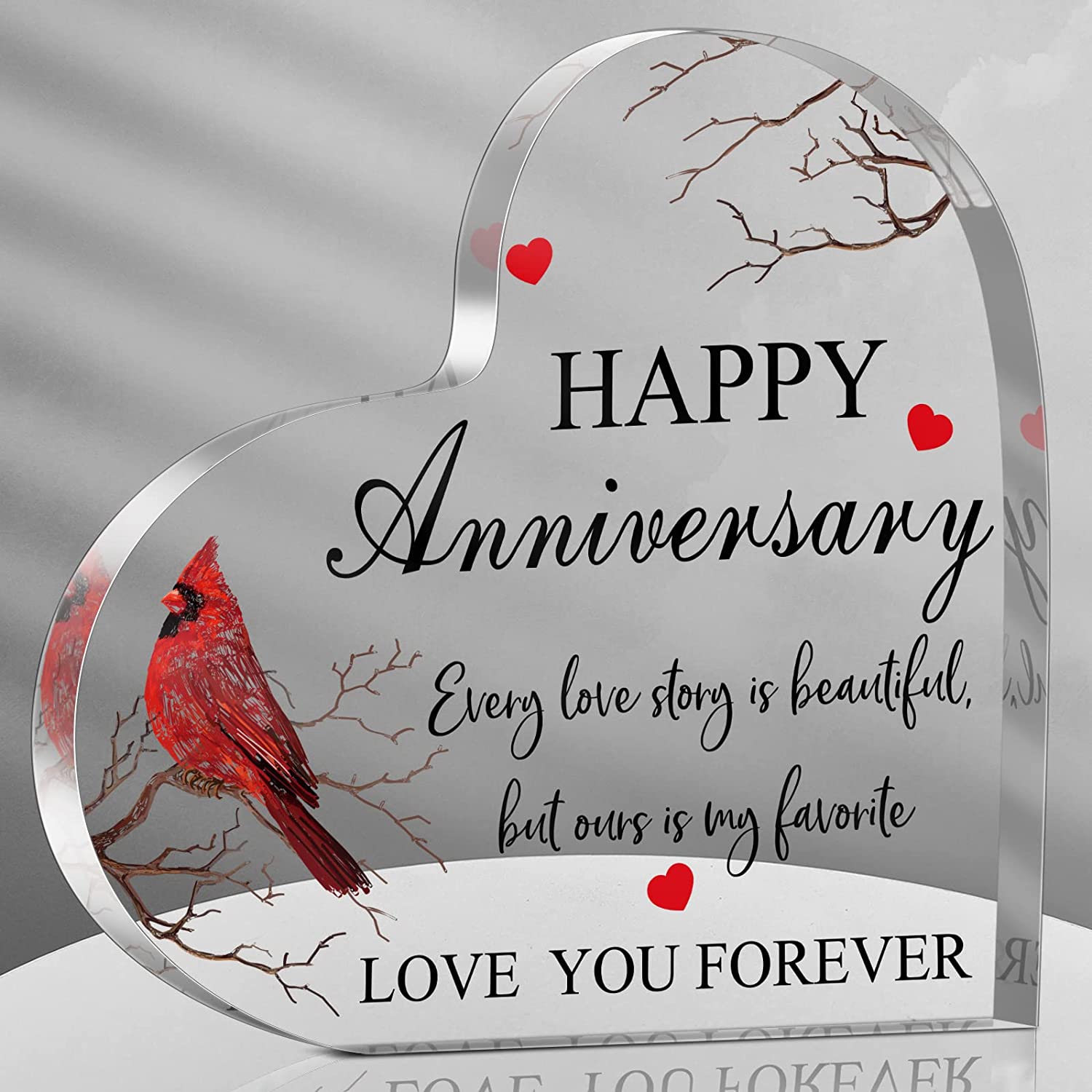 Amazon.com: Wedding Gift for Her Years of Marriage Gift Happy Anniversary  Present for Woman Acrylic Heart Marriage Keepsake for Wife Husband  Girlfriend Boyfriend (15th Style) : Home & Kitchen