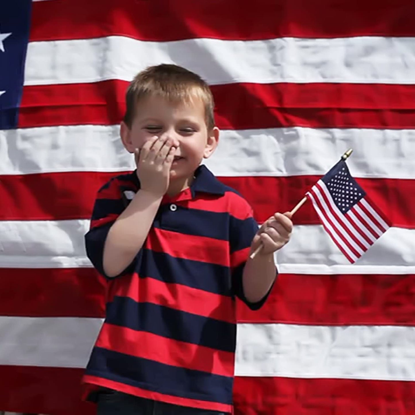 4x6 in Wooden Stick Flag - July 4th Decoration (Pack of 100)