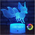 Kids Night Lights Bedside Lamp Fox 16 Colors with Remote 3D Night Light