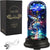 Glass Rose, Galaxy Light Up Rose in Glass Dome with Two Glitter Modes, Golden Blue