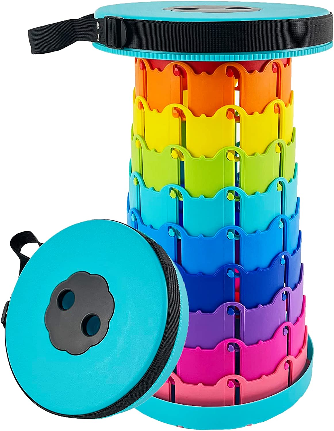 Lightweight Folding Stool Upgraded Collapsible, Retractable Stool w/ Load Capacity 400lbs