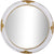 Vintage 12.2 inch Decorative Wall Mirror Hanging Mirror Round White