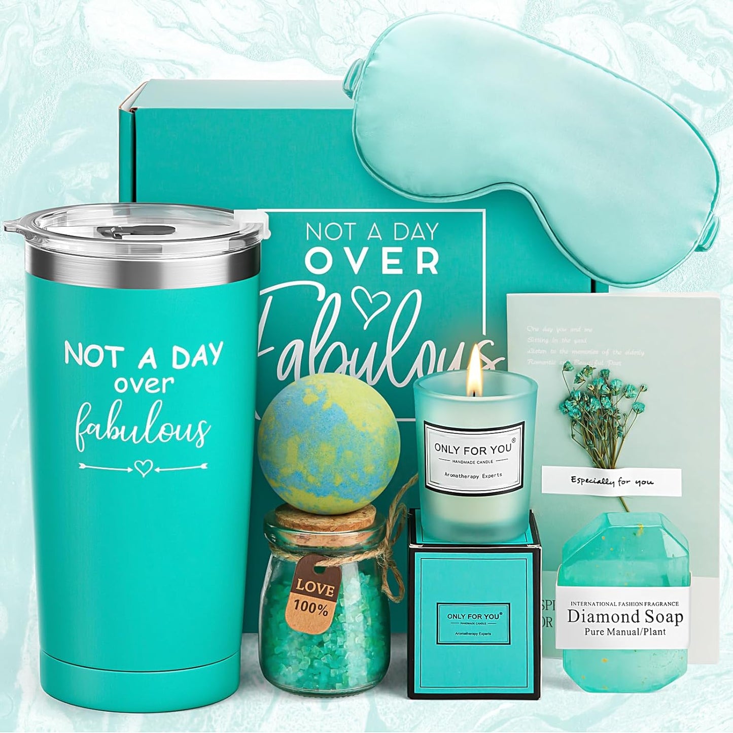 Birthday Gifts for Women Sister Mom - Relaxing Spa Basket Self Care Set, Present for Wife Best Friend Coworker, Valentines Mothers Day Christmas Anniversary, Unique Gift Ideas for Friendship