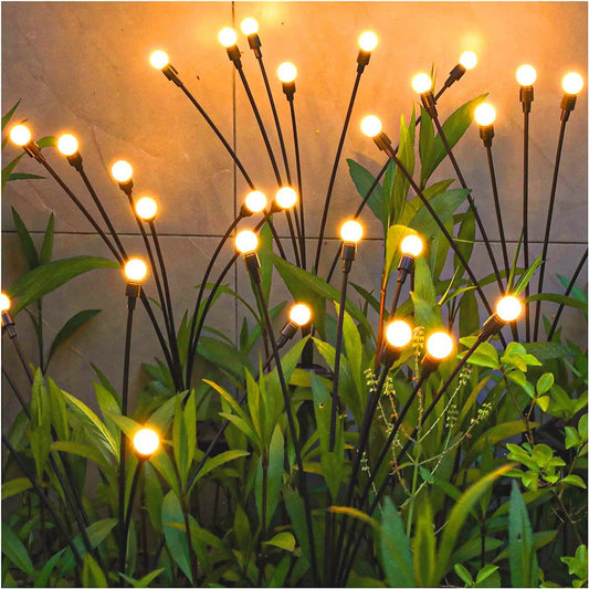 New Upgraded Solar Swaying Light, Sway by Wind, Solar Outdoor Lights, Yard Patio Pathway Decoration Warm White(2 Pack)