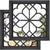 2 PCS Square Wall Mirror,Gorgeous Rustic Farmhouse Accent -Black 12 x12"