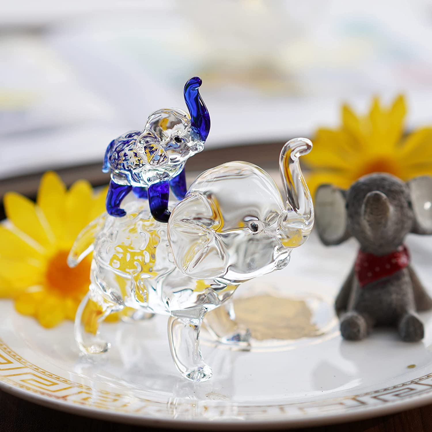 Crystal hotsell Elephant Figurines