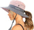 Women's Summer Sun-Hat Outdoor UV Protection Fishing Hat Wide Brim Foldable-Beach-Bucket w/Ponytail Hole