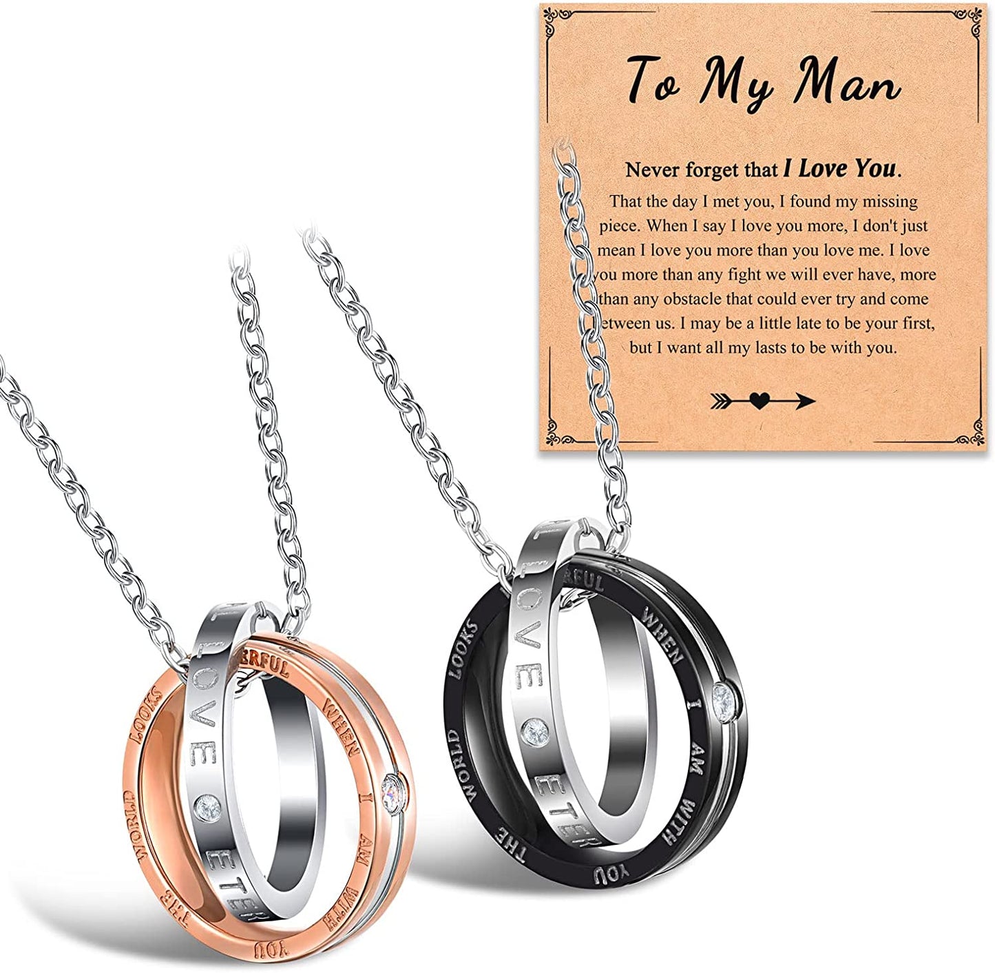 Matching Necklace for Couples/Boyfriend/Husband Best Gifts for Valentines Day