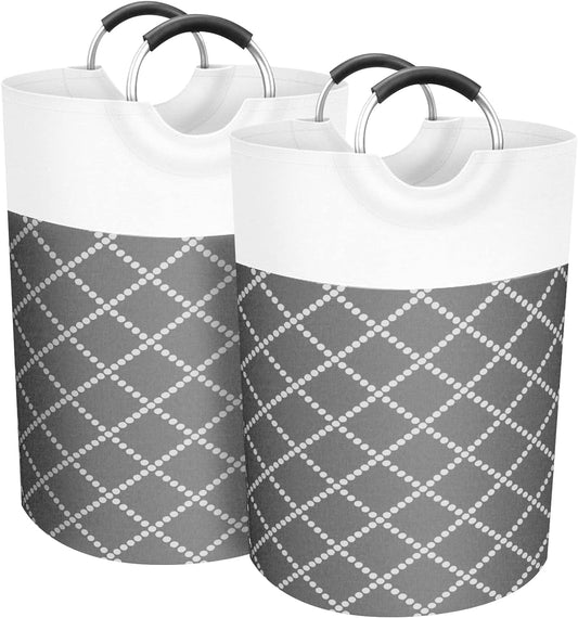Laundry Basket, 2-Pack 82L Waterproof Laundry Hamper, Collapsible Laundry Bag with Comfortable Handle, Large Capacity Storage
