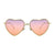 Women's Round Gold Heart Gold Sunglasses