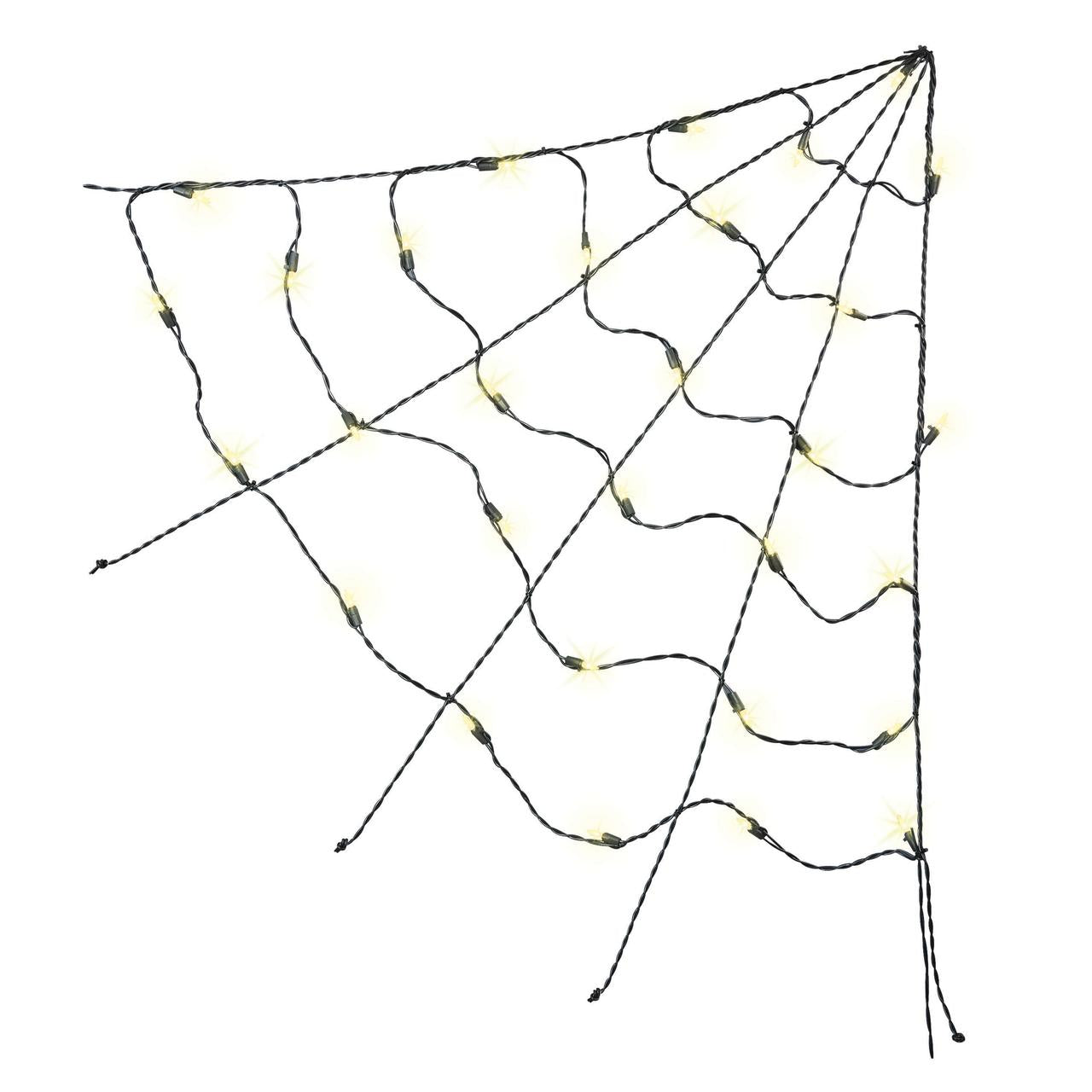 Halloween 30-Count Spider Web Lights, w/ Clear Lights, 2-Pack