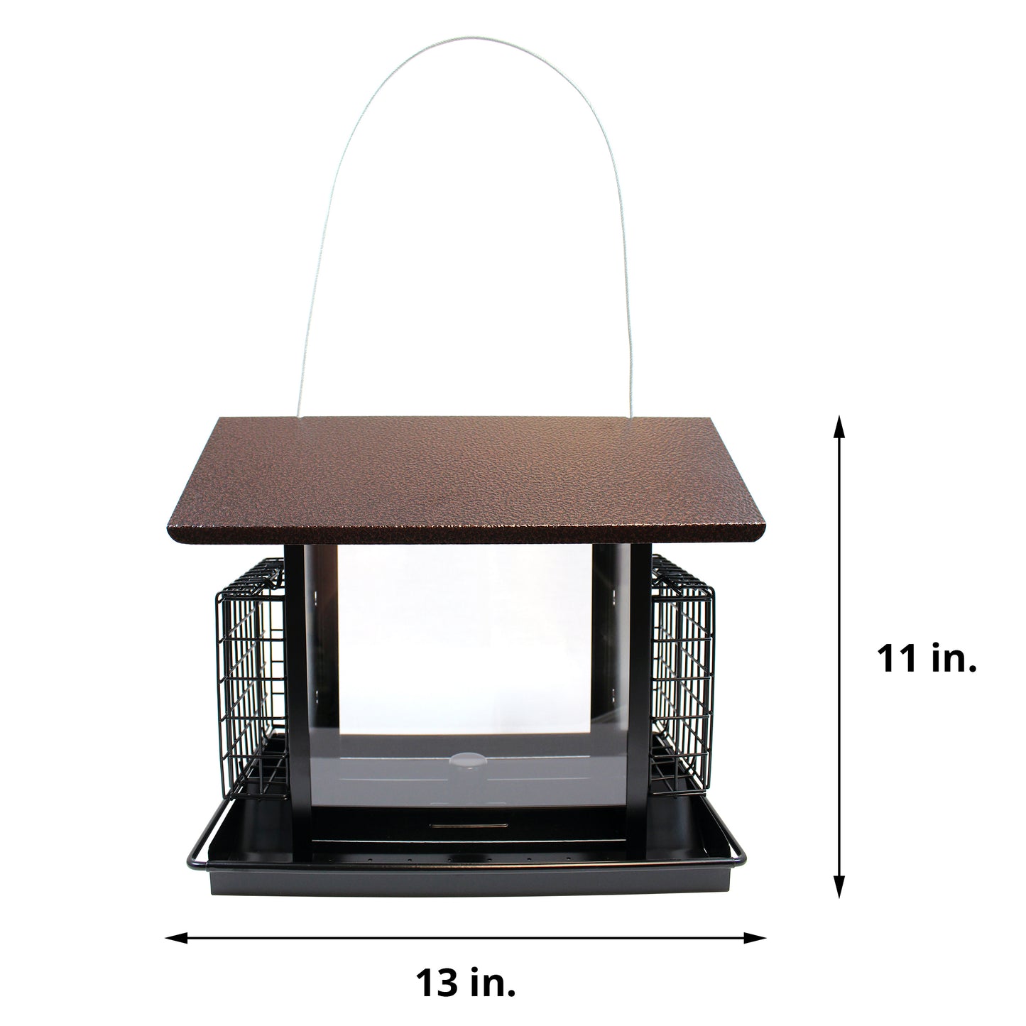 Birds Hopper Suet Seed Feeder, Sunflower/Mixed Seed, Black