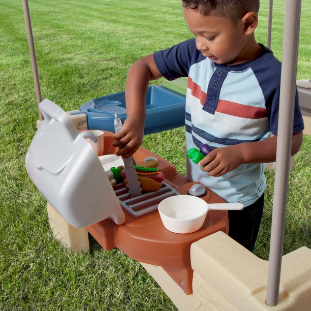 Step2 All-Around Playtime Patio with Canopy with 16 Play Accessories