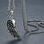 Stainless Steel Angel Wing Pendant Necklace for Men or Women