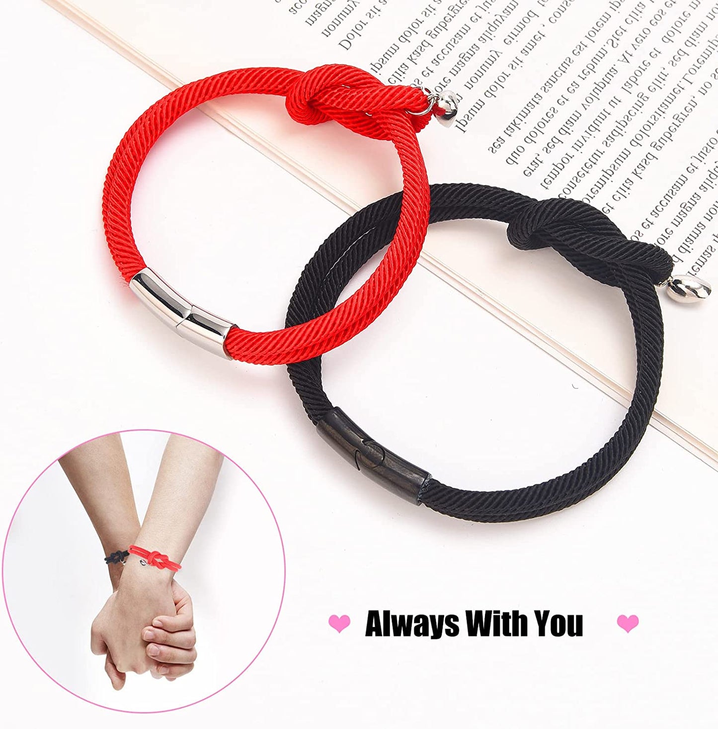 Magnetic couple Bracelets for Women and Men Valentine's Day Gifts