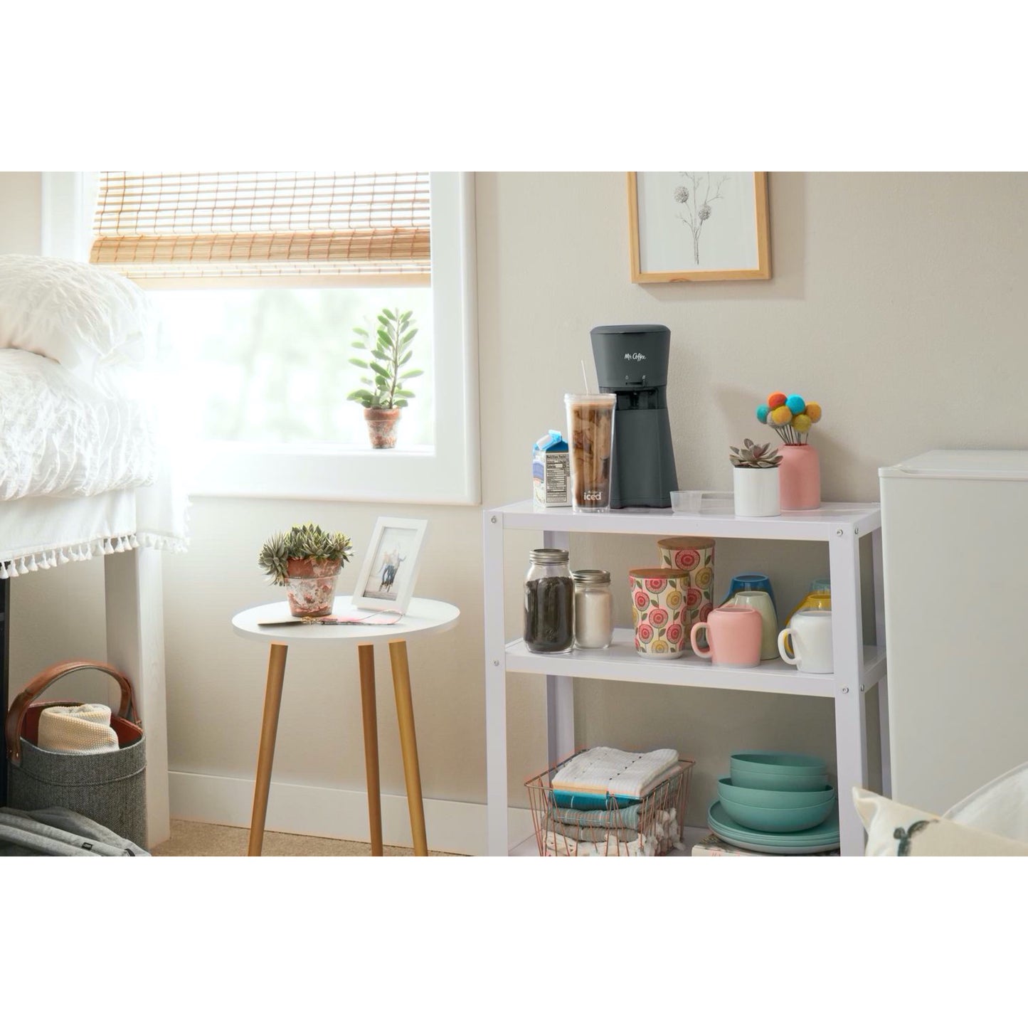 Iced Coffee Maker with Reusable Tumbler & Coffee Filter, Dark Grey