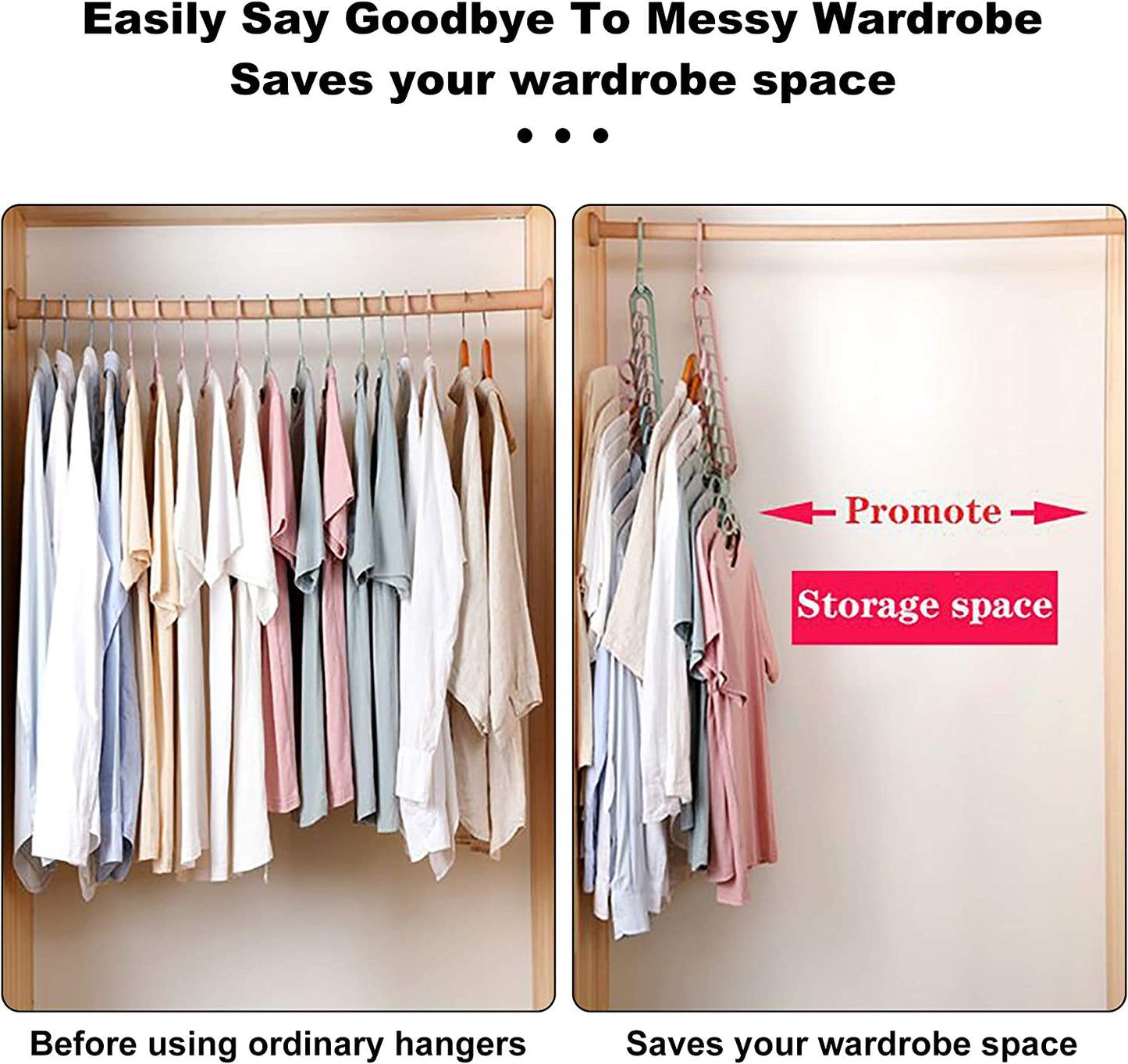 Pack of 6 Multifunctional  Closet Organizers and Storage,College Dorm Room Essentials