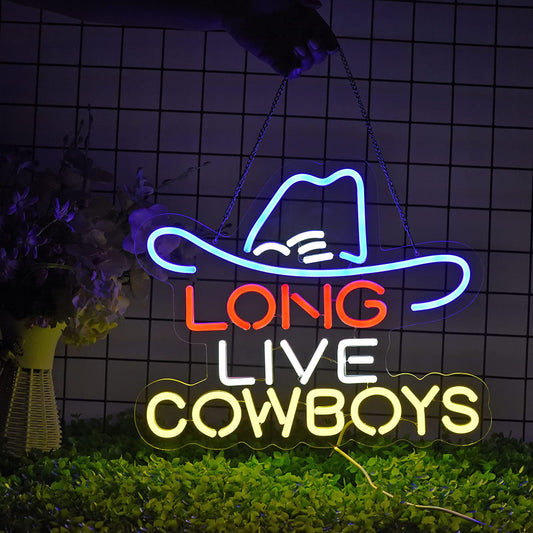 Long Live Cowboy Neon Sign for Wall Decoration